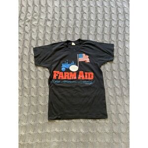 Vintage 1985 Farm Aid Keep America Growing Concert T-Shirt Medium Willie Nelson